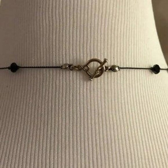 Wire Circle Pendant Beaded Necklace Handmade - Picture 5 of 9